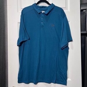 The North Face Mens XXL Blue Polo Shirt FlashDry Performance Casual Golf Summer